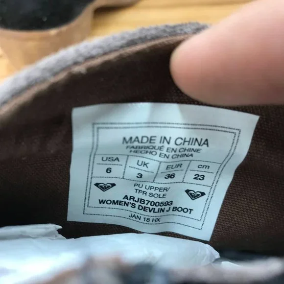 Roxy Black Brown Patchwork Block Heel Zip Up Booties Ankle Boots Womens Size 6 - Picture 5 of 7